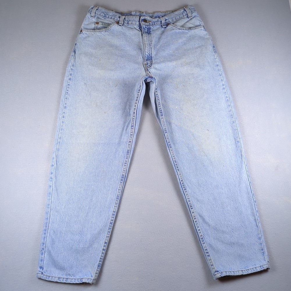 VTG Levis 560 Jeans Made in USA Mens 38X30 Blue Loose Tapered Leg Orange Tab 90s